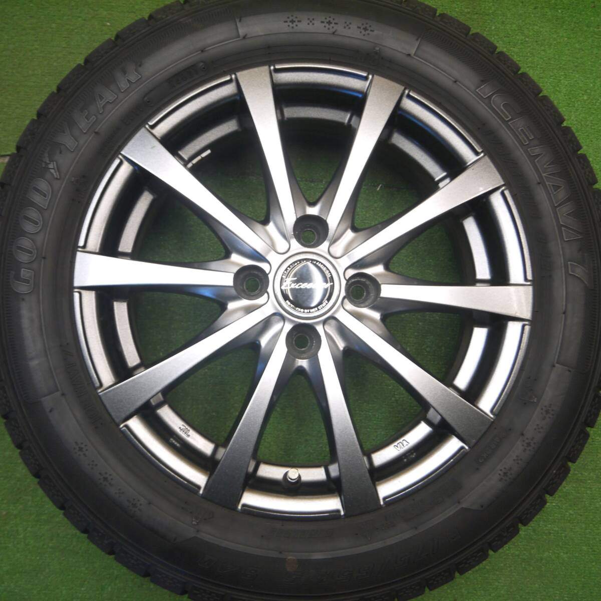バリ溝！21年！キレイ！9分★スタッドレス 175/65R15 グッドイヤー アイスナビ7 Exceeder エクシーダー 15インチ PCD100/4H★5012009Hス