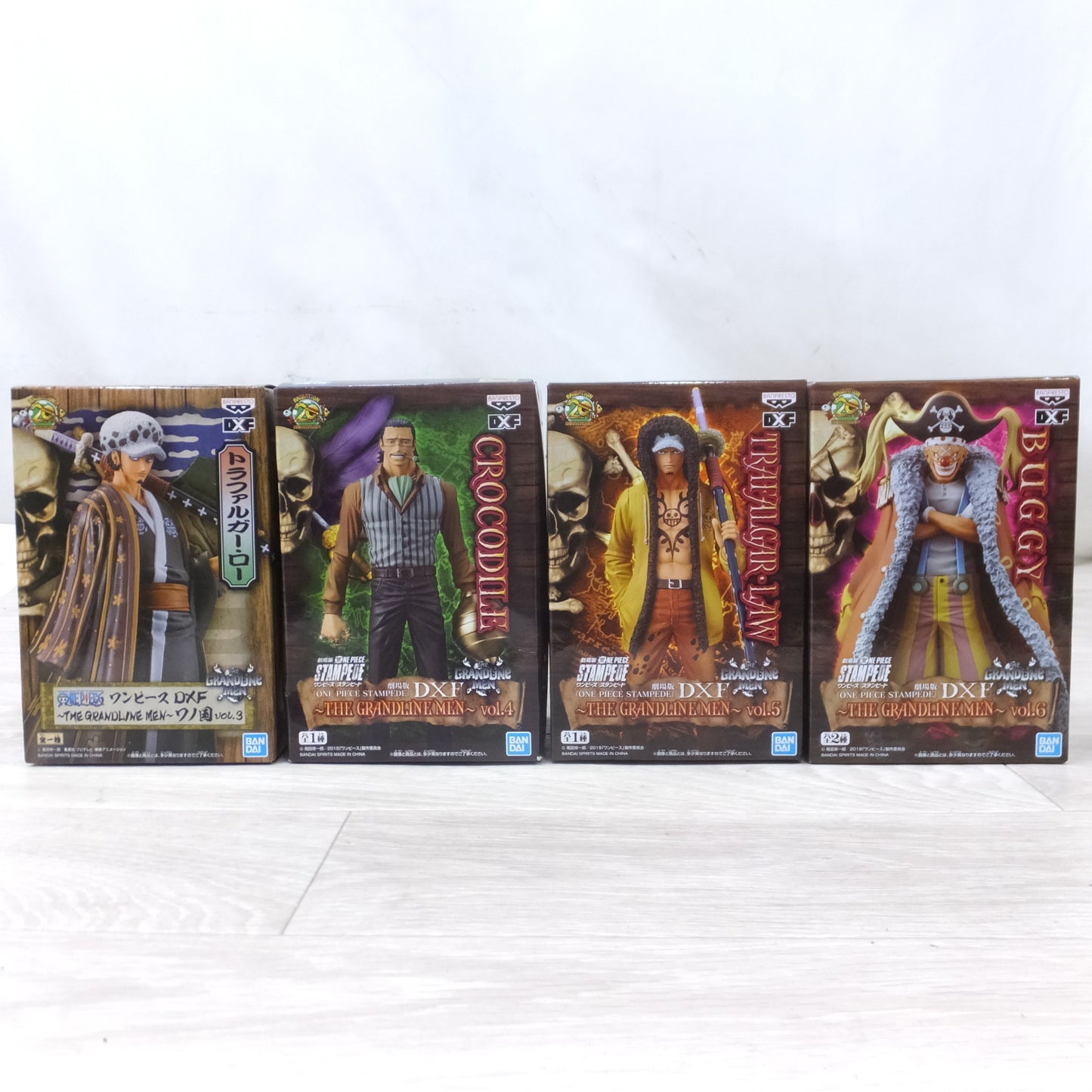 [送料無料] 未使用！8個セット◆バンダイ ワンピース フィギュア スタンピード DXF THE GRANDLINE MEN ルフィ ルッチ サボ スモーカー クロコダイル 他 vol.1 2 3 4 5 6◆