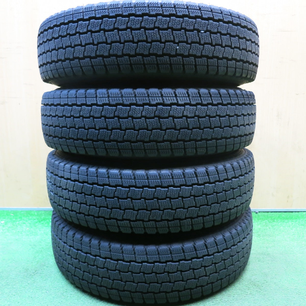 バリ溝！9分★スタッドレス 145/80R12 80/78N グッドイヤー アイスナビ CARGO スチール ホイール 12インチ カーゴ PCD100 110 114.3/4H マルチ★6032907HAス