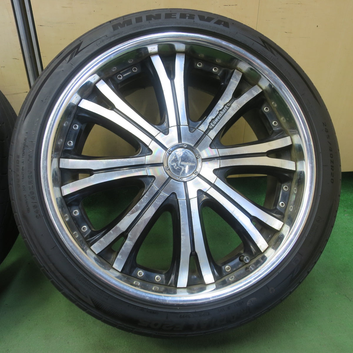 バリ溝！22年！9分★Lowenhart LT8 245/40R20 ミネルバ ラジアル F205 レーベンハート 20インチ PCD114.3/5H★6051002IMノ
