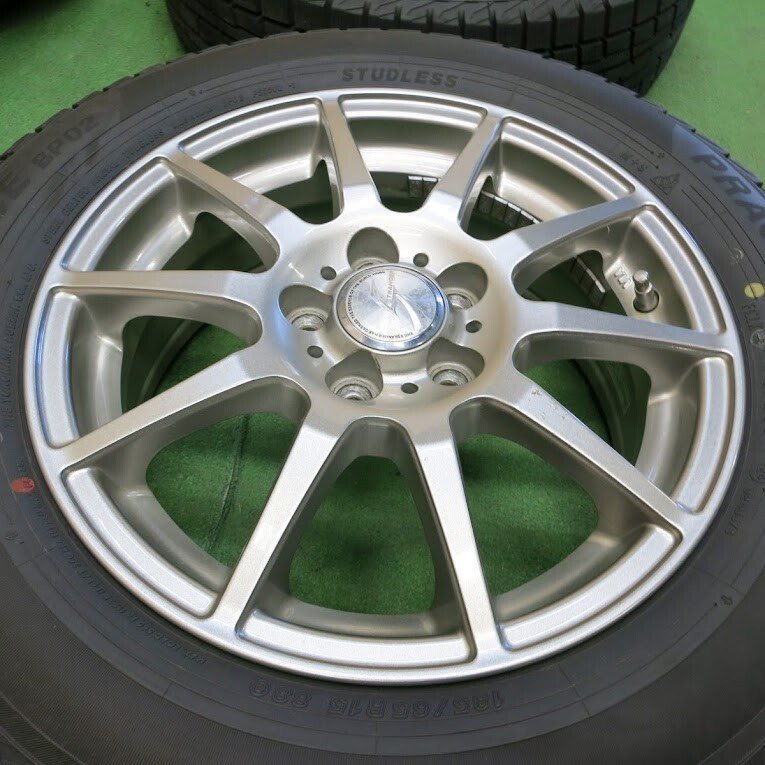 超バリ溝 23年 ほぼ10分★スタッドレス 185/65R15 プラクティバ アイス BP02 STRANGER ストレンジャー PCD100/5H★4051403イス