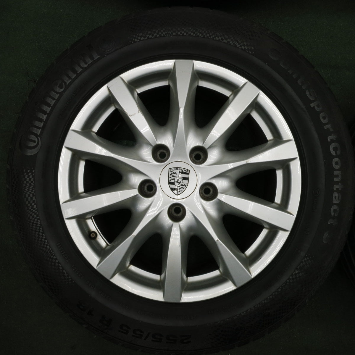 *送料無料* 4本価格★ポルシェ 958 カイエン 純正 BBS 255/55R18 コンチネンタル コンチスポーツコンタクト3 PCD130/5H★4032607TNノ