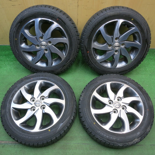 バリ溝！23年！9.5分★日産 ML21S ルークス 純正 155/65R14 スタッドレス ダンロップ ウインターマックス WM02 14インチ PCD100/4H★6050509HAス