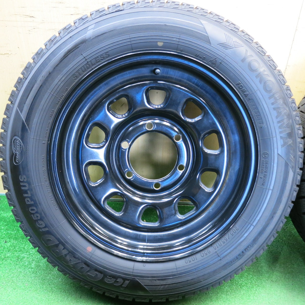 バリ溝！9.5分★スタッドレス 205/65R16 ヨコハマ アイスガード iG50 プラス DAYTONA デイトナ スチール 16インチ PCD139.7/6H★6051405HAス