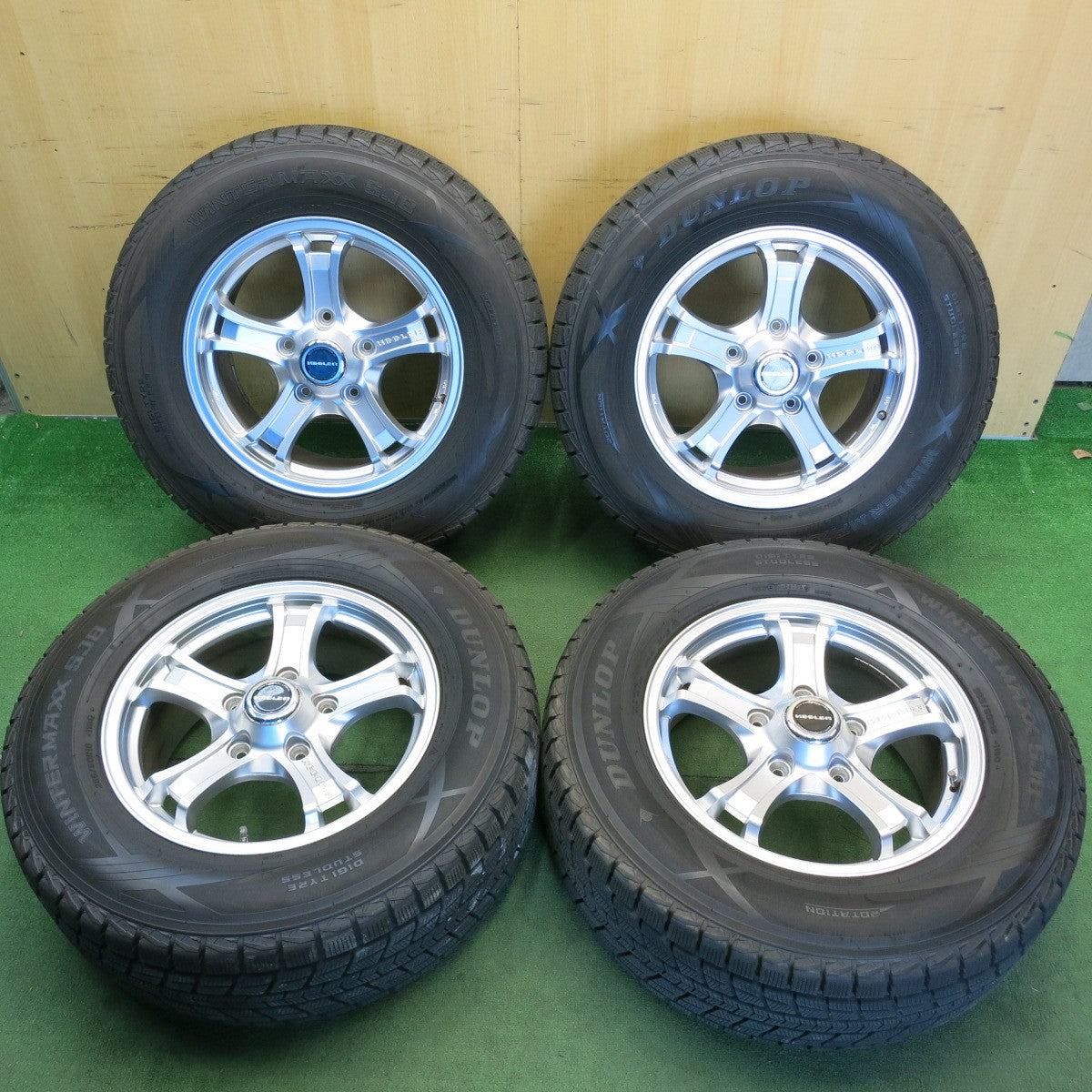バリ溝！キレイ！9.5分◎ランクル 等 KEELER 285/60R18 スタッドレス ダンロップ ウインターマックス SJ8 キーラー 18インチ PCD150/5H◎6061104HAス