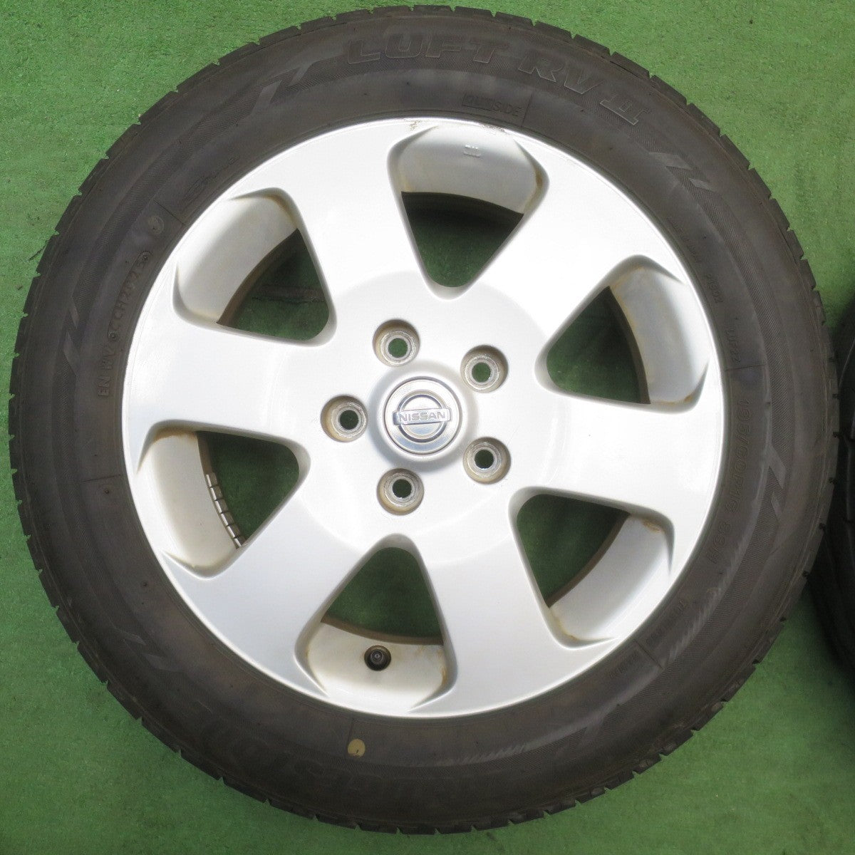 バリ溝！25年！9.5分★日産 セレナ 純正 195/60R16 ブリヂストン LUFT RVⅡ RV2 16インチ PCD114.3/5H★6041404NJノ