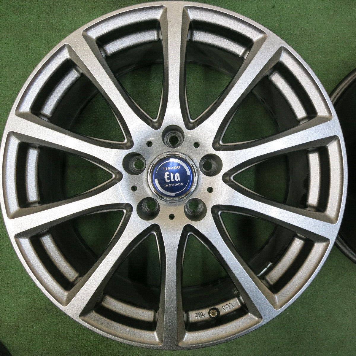 [送料無料] キレイ★TIRADO Eta LA STRADA 阿部商会 ホイール 18インチ 18×7.5J ティラード ラストラーダ イータ PCD114.3/5H★5010802SYホ