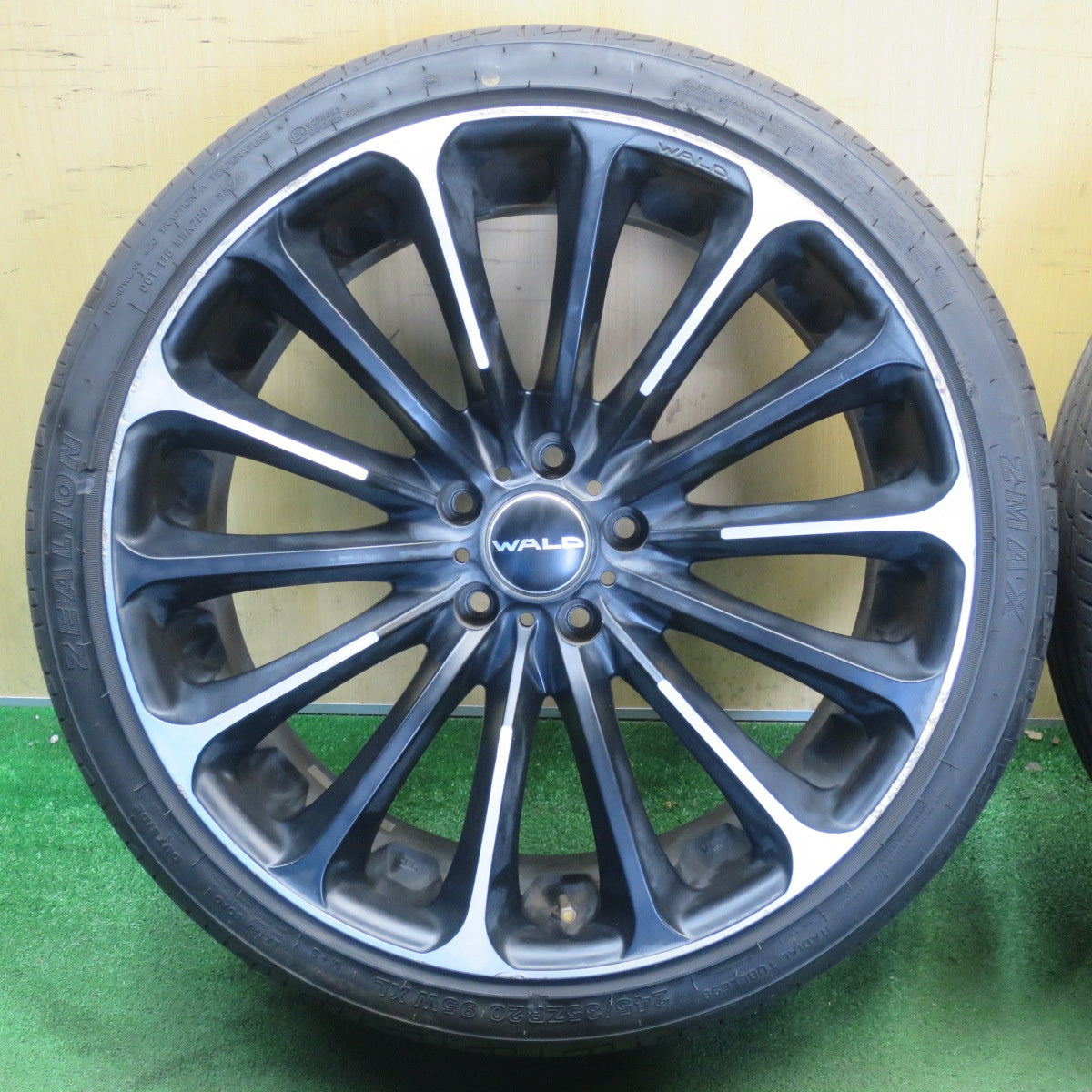 バリ溝！22年！9分★WALD PORTOFINO P21C 245/35R20 ZEALION ZMAX ヴァルド ポルトフィーノ 20インチ PCD114.3/5H★6052602NJノ