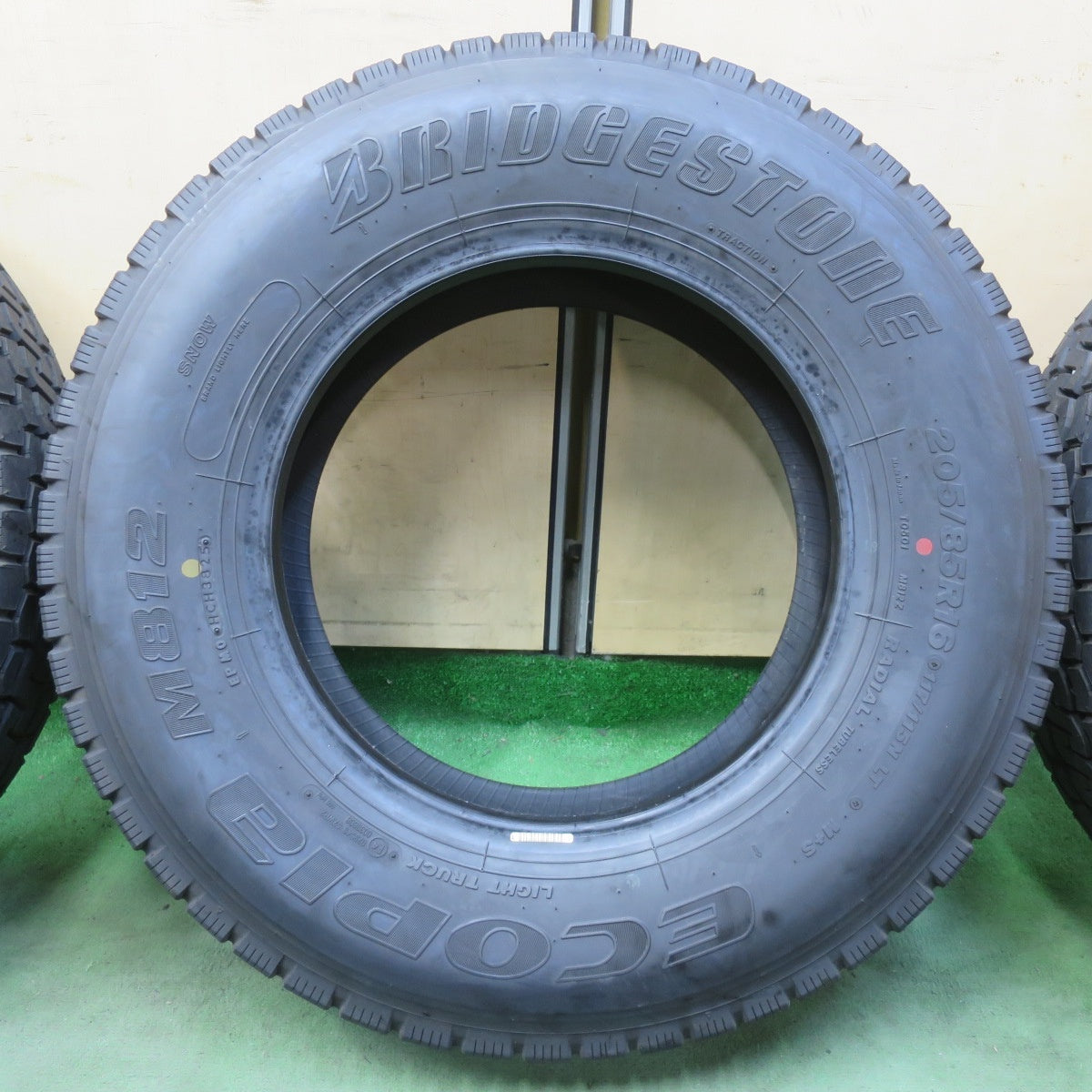 新車外し！25年！6本★トラック タイヤ 205/85R16 117/115N ブリヂストン エコピア M812 ミックス オールシーズン 16インチ★6071405イスタ