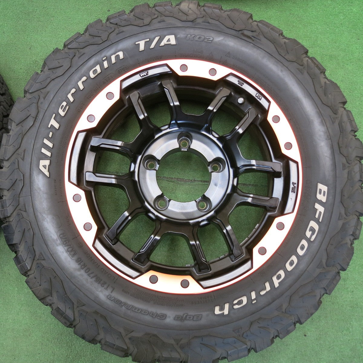 バリ溝！23年！キレイ！9.5分★215/70R16 100/97R BFグッドリッチ All-Terrain T/A KO2 B-LAGNUS FRD 社外 アルミ 16インチ PCD139.7/5H★6052803HAノ