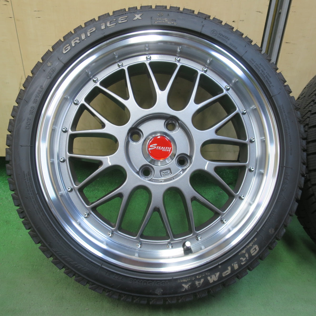 バリ溝！25年！キレイ！9.5分以上◎STEALTH RACING 165/50R16 スタッドレス グリップマックス GRIP ICE X ステルス レーシング 16インチ PCD100/4H◎6070801イス