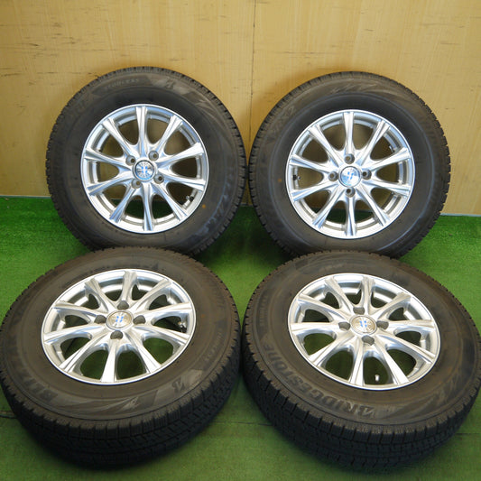 バリ溝！24年！キレイ！9.5分★スタッドレス 185/70R14 ブリヂストン ブリザック VRX2 NEXTA ネクスタ 14インチ PCD100/4H★6042801Hス
