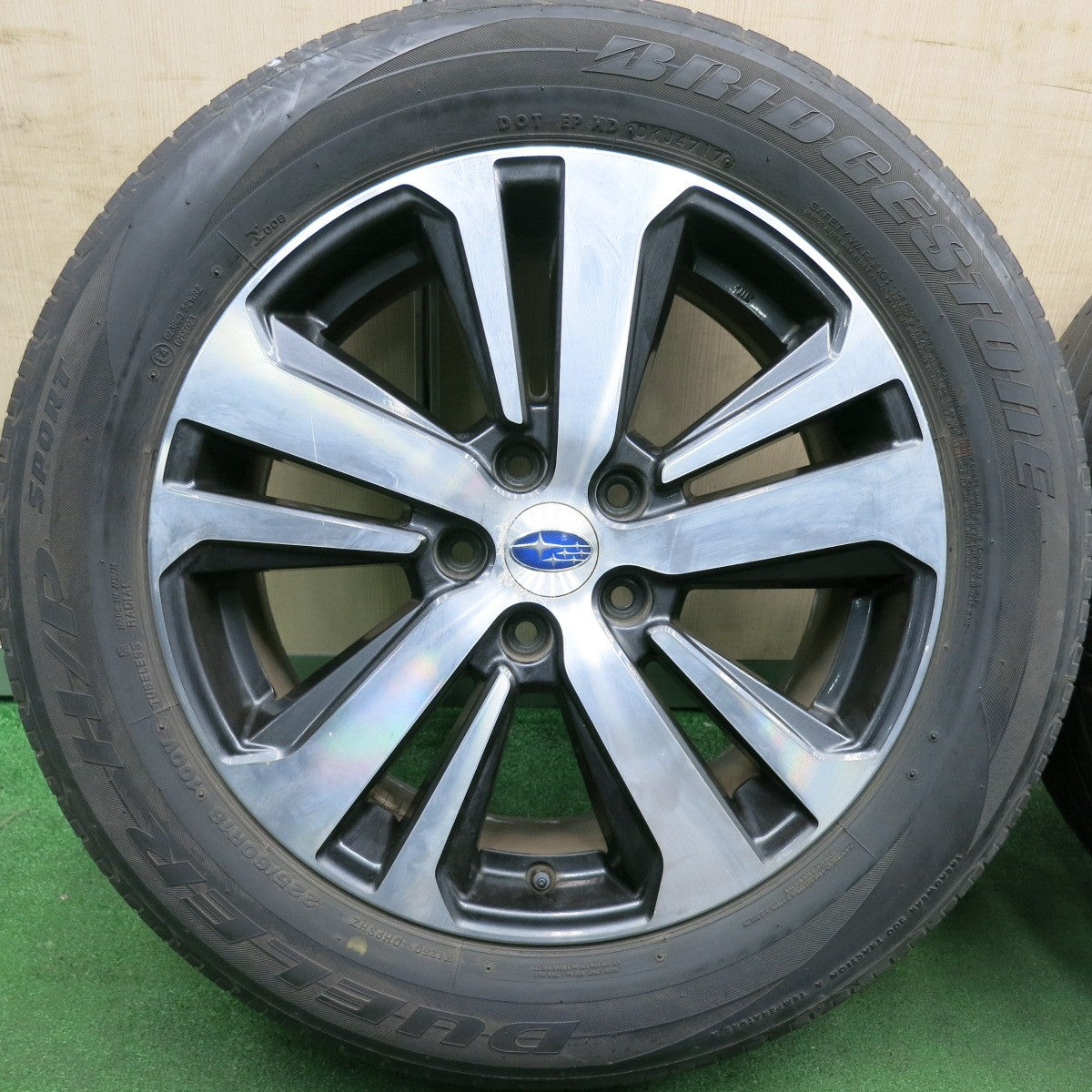 *送料無料* 4本価格★スバル レガシィ アウトバック 純正 225/60R18 ブリヂストン デューラー H/P SPORT 18インチ PCD114.3/5H★4052402HAノ