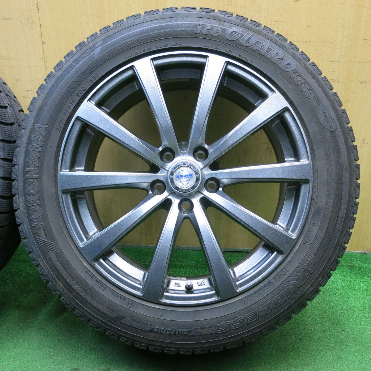 バリ溝！キレイ！8.5分★スタッドレス 225/55R18 ヨコハマ アイスガード iG50 ZACK JP-110 MONZA ザック 18インチ PCD114.3/5H★5051202NJス