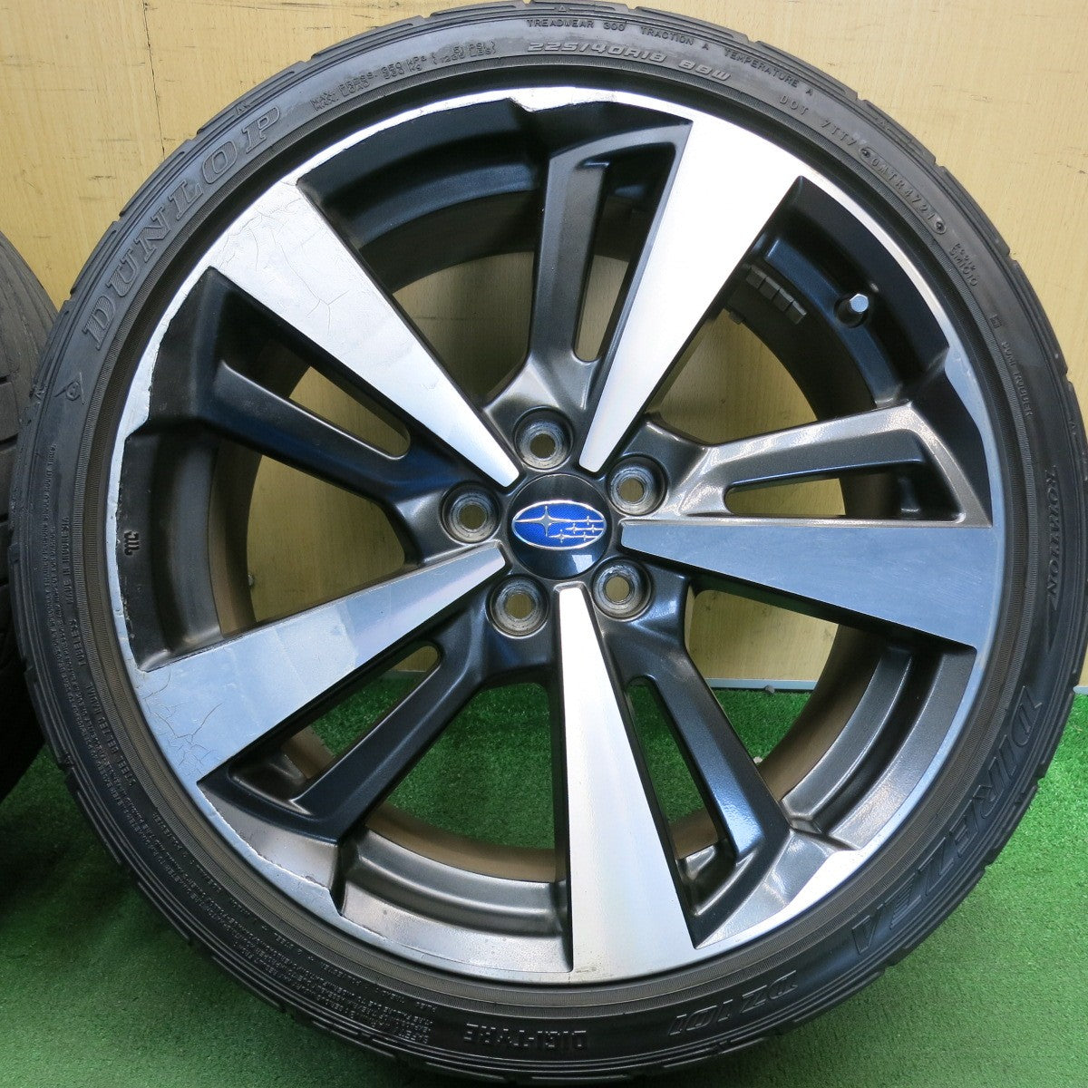 4本価格★スバル インプレッサ スポーツ 純正 225/40R18 ダンロップ DIREZZA DZ101 18インチ PCD100/5H★6052108HAノ