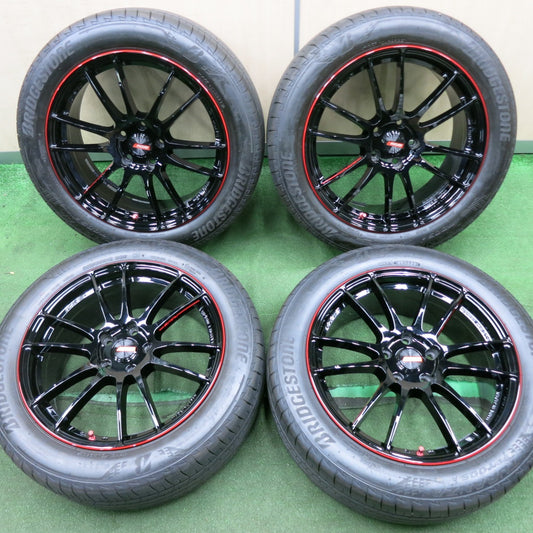 *送料無料* バリ溝！22年！キレイ！8.5分★RAYS gram LIGHTS 57XTREME REVLIMIT EDITION 215/55R18 ブリヂストン トランザ T005A レイズ PCD114.3/5H★4061801NJノ