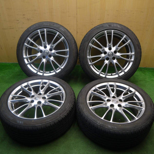 バリ溝！21年！9.5分★日産 V36 スカイライン 純正 225/50R18 245/45R18 セイバーリング SL201 18インチ PCD114.3/5H★5051403Hノ