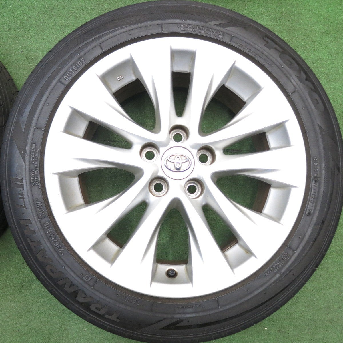 バリ溝！8.5分★トヨタ 20系 アルファード ヴェルファイア 純正 235/50R18 トーヨー トランパス LuⅡ 18インチ PCD114.3/5H★6043001HAノ