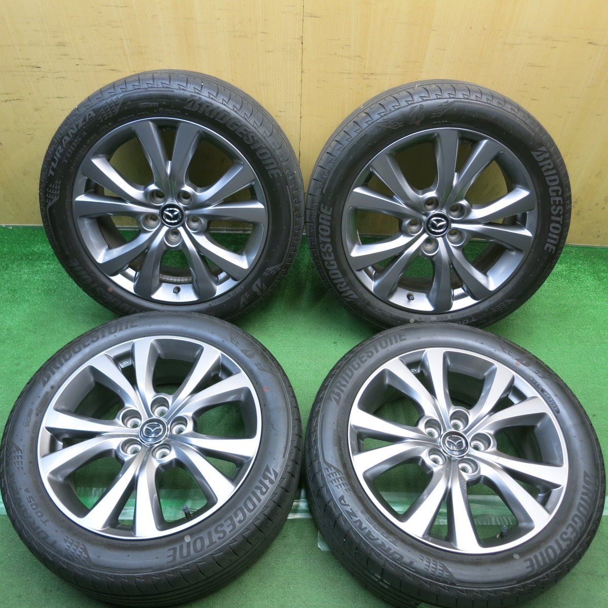 キレイ！22年◎マツダ CX-30 純正 215/55R18 ブリヂストン トランザ T005A CX30 18インチ PCD114.3/5H◎6091305HAノ