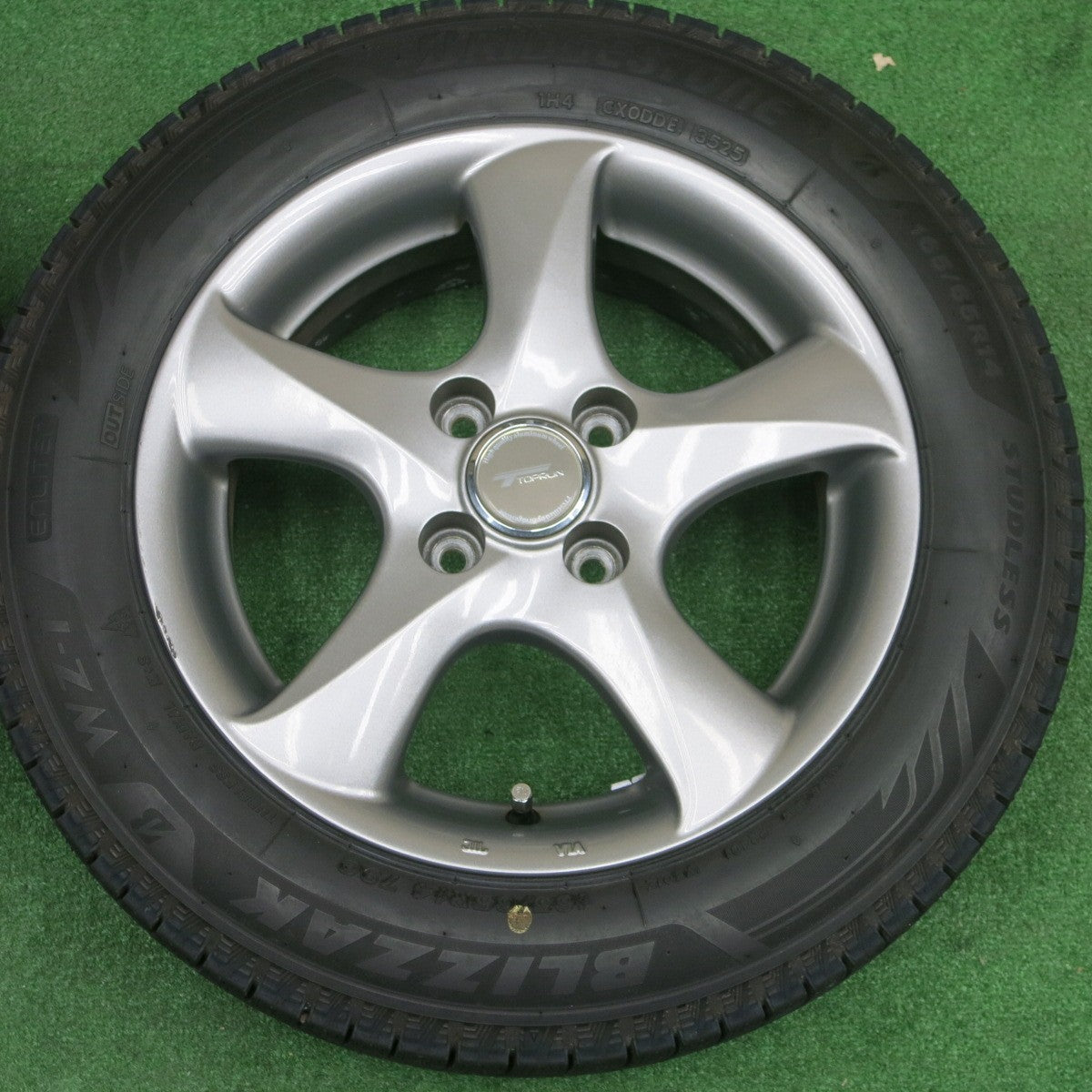 ほぼ未使用！25年★スタッドレス 165/65R14 ブリヂストン ブリザック WZ-1 TOPRUN トップラン 14インチ PCD100/4H★6013002NKス