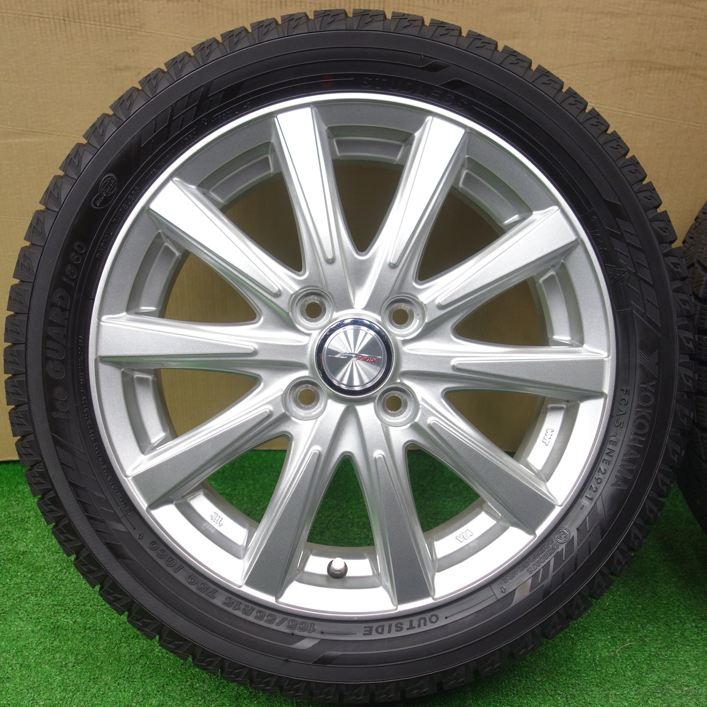 バリ溝！21年！キレイ！ほぼ10分★スタッドレス 165/55R15 ヨコハマ アイスガード iG60 JOKER ジョーカー 15インチ 軽サイズ PCD100/4H★5120503KTス