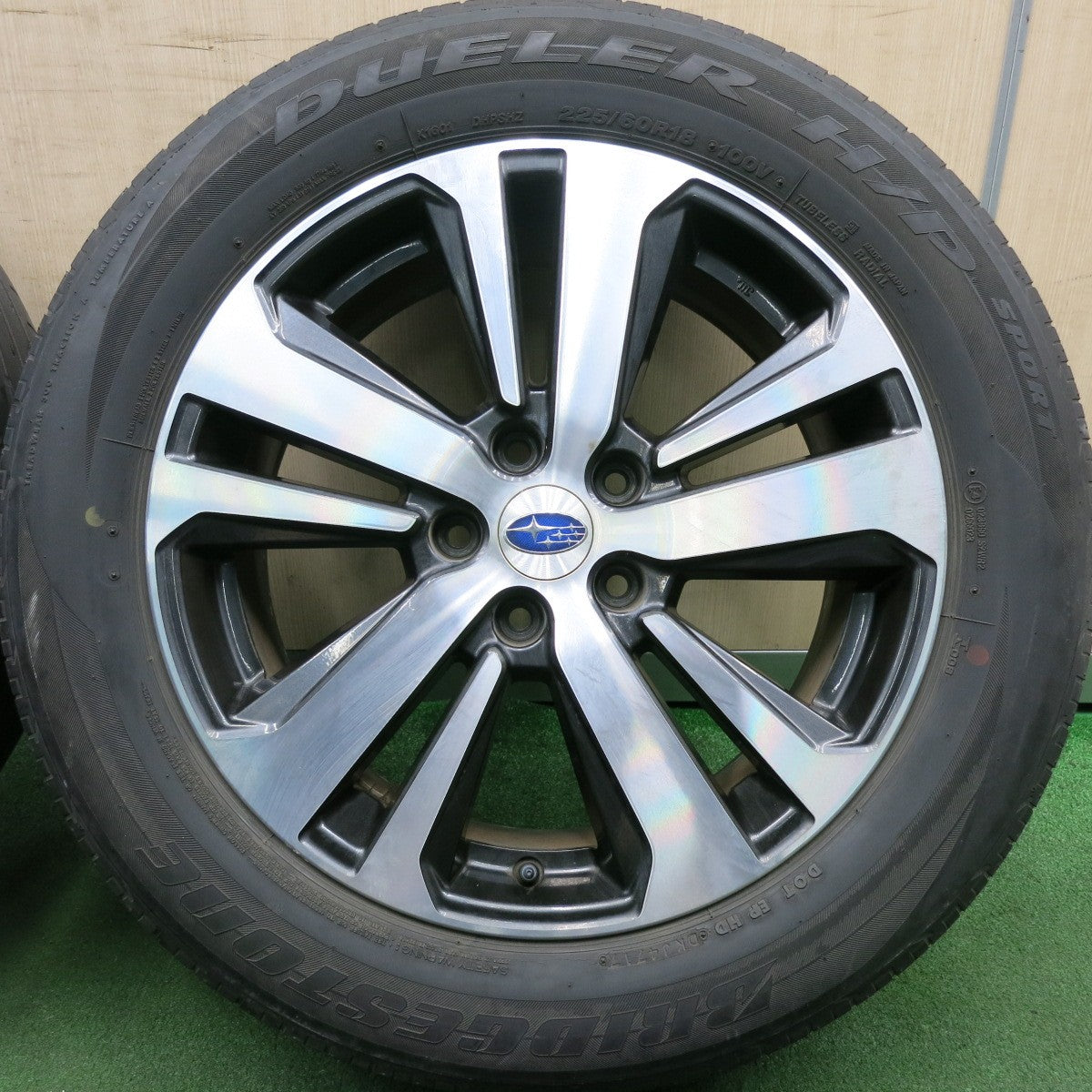 *送料無料* 4本価格★スバル レガシィ アウトバック 純正 225/60R18 ブリヂストン デューラー H/P SPORT 18インチ PCD114.3/5H★4052402HAノ