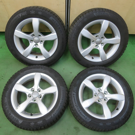 バリ溝！キレイ！9.5分★アウディ A1 純正 185/60R15 スタッドレス コンチネンタル コンチバイキング コンタクト6 15インチ PCD100/5H★6012808イス