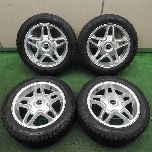 バリ溝！9.5分★MINI ミニ 純正 Sウィンダー R102 195/55R16 スタッドレス ダンロップ WM01 PCD100/4H★4011412TNス