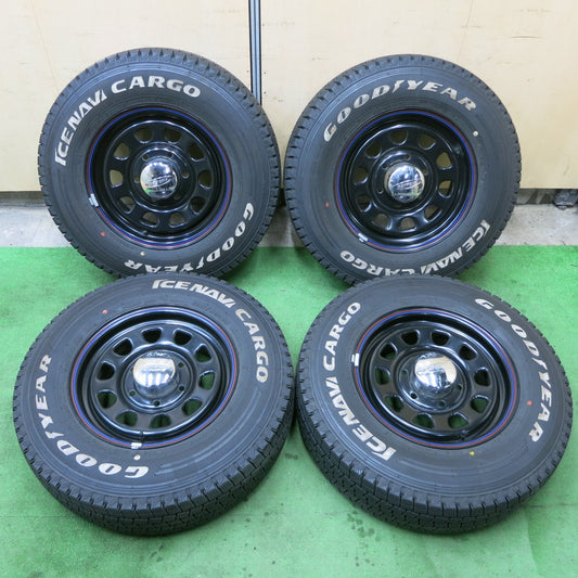 バリ溝！22年！キレイ！9.5分★ハイエース 等 195/80R15 107/105L DAYTONA スタッドレス グッドイヤー アイスナビ カーゴ デイトナ 15インチ PCD139.7/6H★5050701ナス