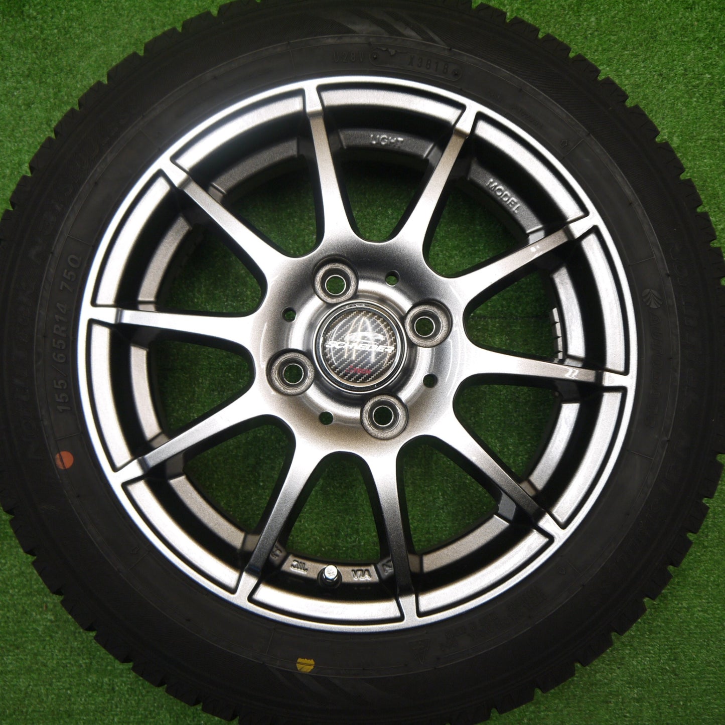 バリ溝！キレイ！9.5分★スタッドレス 155/65R14 オートバックス ノーストレック N3i SCHNEIDER シュナイダー 14インチ PCD100/4H★5102408Hス