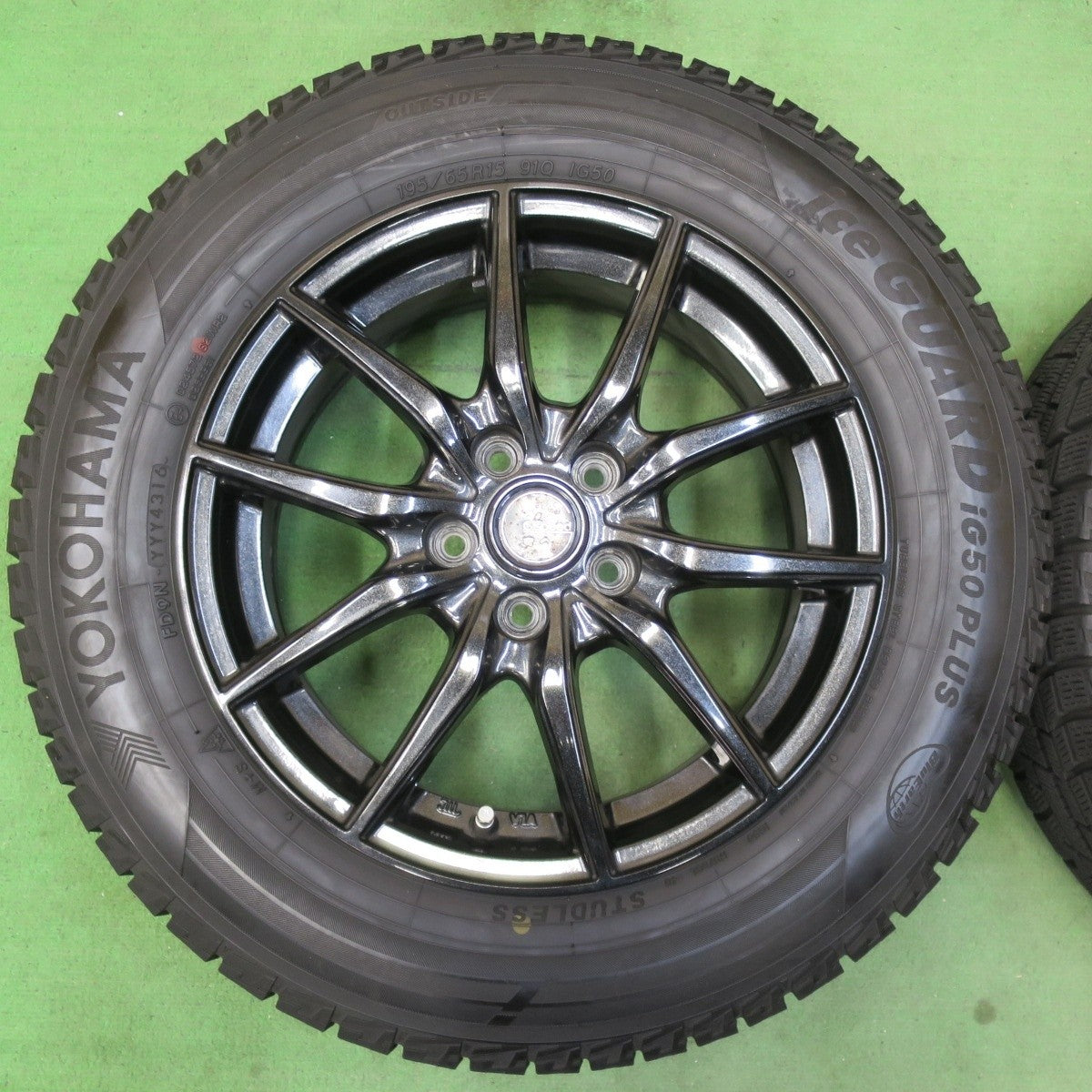 バリ溝！9分★プリウス 等 195/65R15 スタッドレス ヨコハマアイスガード iG50 プラス G.Speed Gスピード 15インチ PCD100/5H★5040804イス