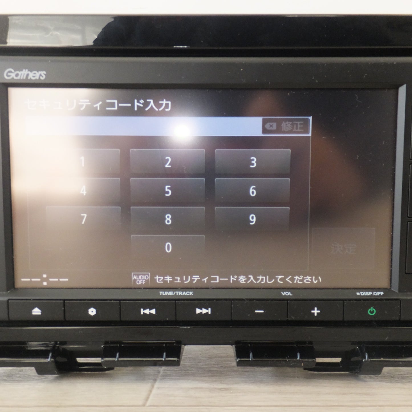 [送料無料] 現状品★パナソニック製 ホンダ 純正 エントリーインターナビ Gathers VXM-215Ci  08A40-PH5-K10-01 セキュリティロック★