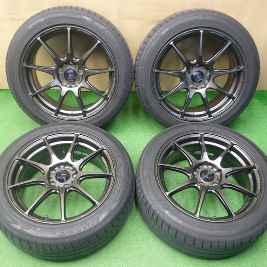 バリ溝！キレイ！9.5分★WedsSport SA-99R 225/50R18 ダンロップ エナセーブ RV505 ウェッズスポーツ 18インチ PCD114.3/5H★6041202KTノ