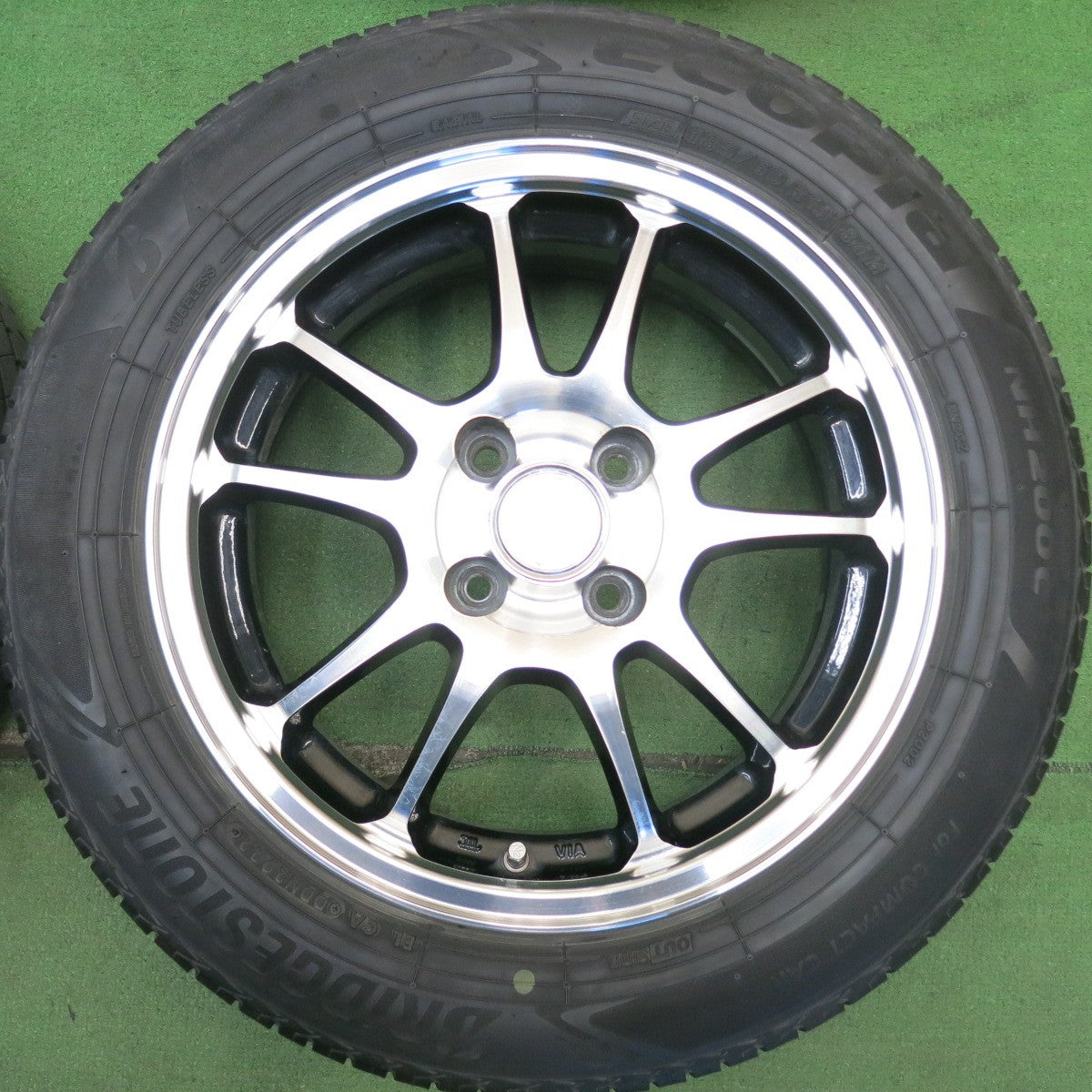 バリ溝！22年！9分◎185/60R15 ブリヂストン エコピア NH200C ECO FORME エコフォルム 15インチ PCD100/4H◎6071605HAノ