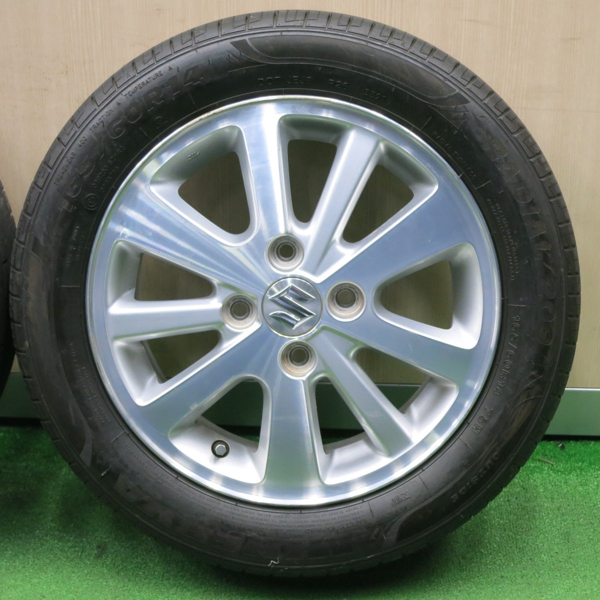 [送料無料] 4本価格！21年★スズキ DA17W エブリイ ワゴン 純正 165/60R14 ミネルバ ラジアル 209 14インチ PCD100/4H★5010203NJノ