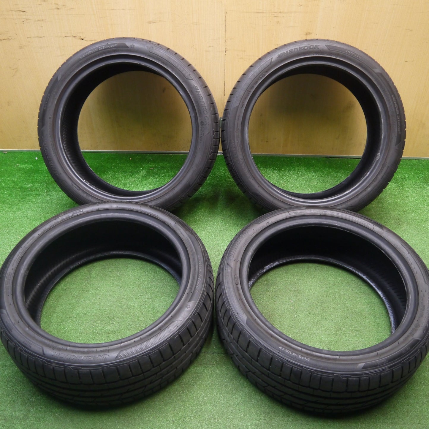 バリ溝！25年！ほぼ10分★205/45R17 ハンコック VENTUS S1 evo3 ベンタス タイヤ 17インチ GR ヤリス ヴィッツ CR-Z シビック 等★5122207Hノタ