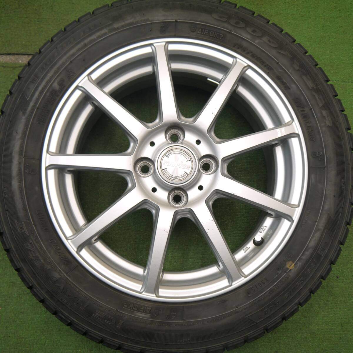 キレイ★スタッドレス 175/65R15 グッドイヤー アイスナビ ZEA2 ravrion ラブリオン 15インチ PCD100/4H★5040808Hス