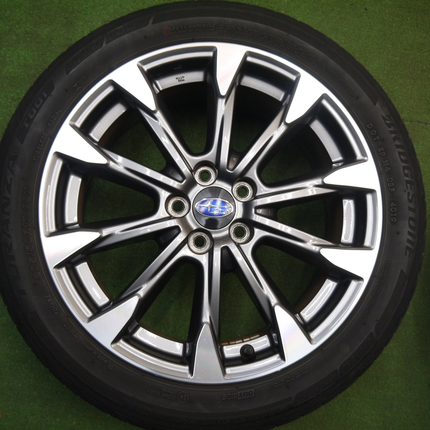 バリ溝！キレイ！8.5分★スバル インプレッサ スポーツ 純正 205/50R17 ブリヂストン トランザ T001 17インチ PCD100/5H★6012812Hノ