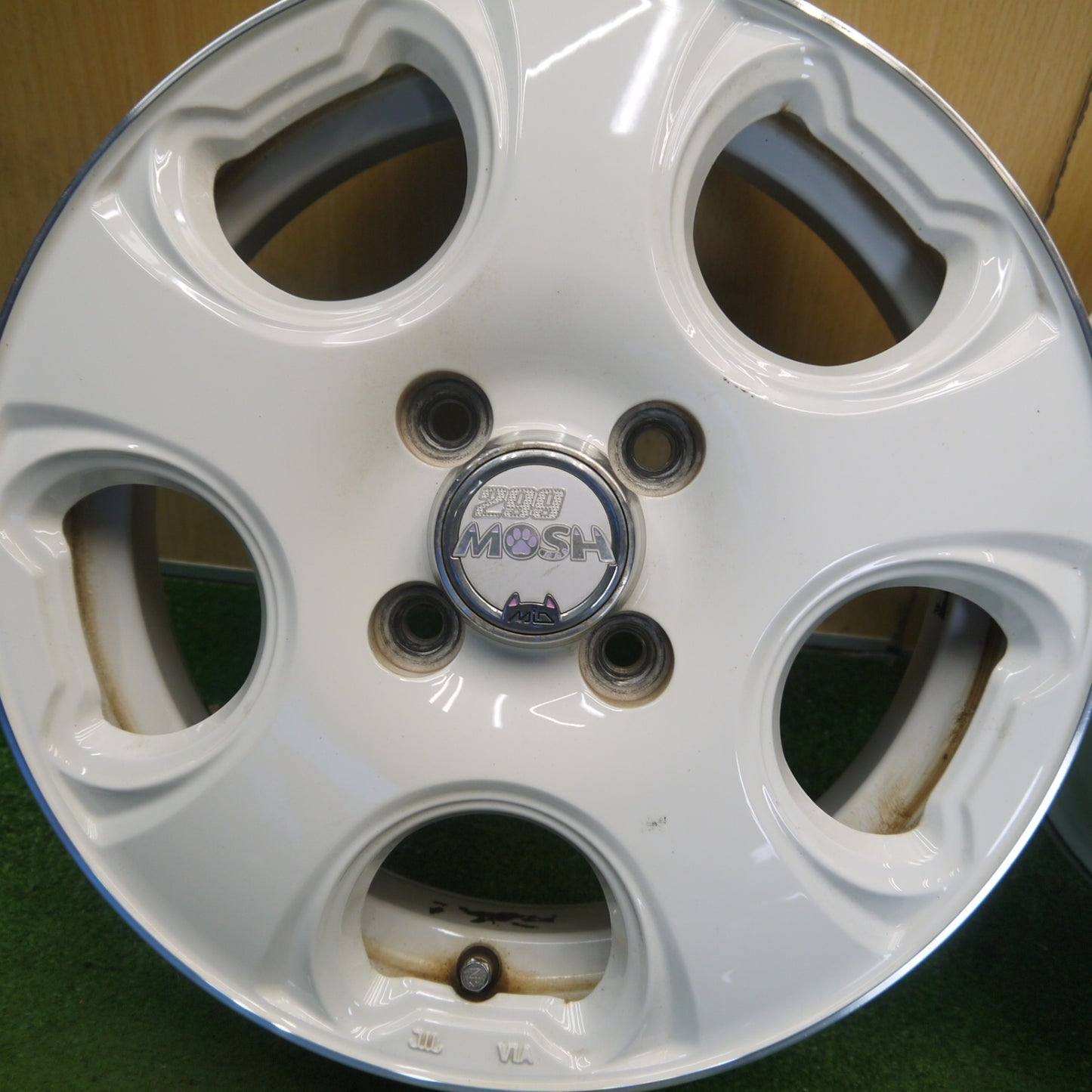 4本価格★299 MOSH CAT MiD モッシュ キャット 14インチ ホイール マルカ 14×4.5J PCD100/4H★6052701Hホ