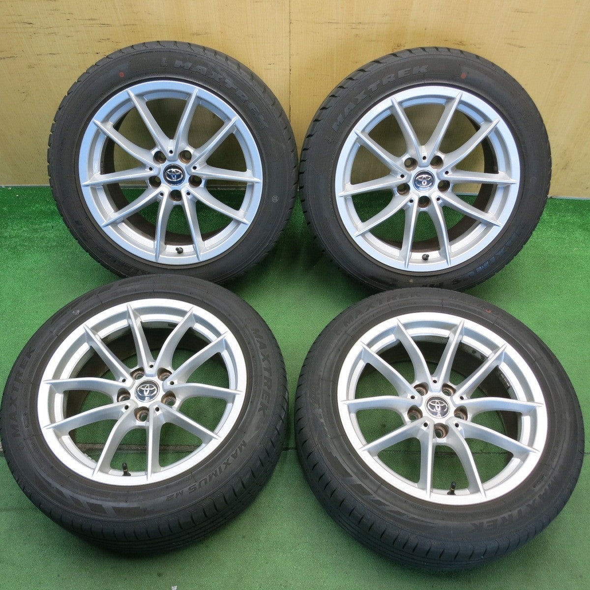 バリ溝！24年！キレイ！8.5分◎トヨタ スープラ A90 SZ GR BMW Z4 等 純正 225/50R17 255/45R17 マックストレック MAXIMUS M2 M1 17インチ PCD112/5H◎6070509HAノ