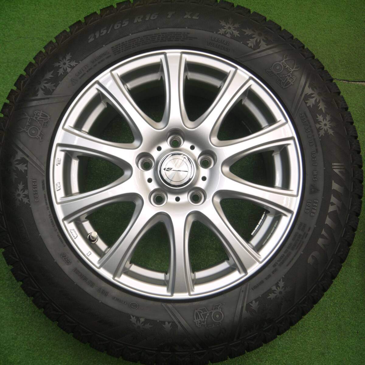 バリ溝！22年！キレイ！9.5分以上★スタッドレス 215/65R16 バイキング WINTECH WT6 SUV LAUFBAHN ラウフバーン 16インチ PCD114.3/5H★4121109Hス