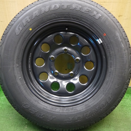 新車外し！24年！1本★スズキ ジムニー シエラ 純正 スチール 195/80R15 ダンロップ AT20 グラントレック スペア 15インチ PCD139.7/5H★6021706Hノ