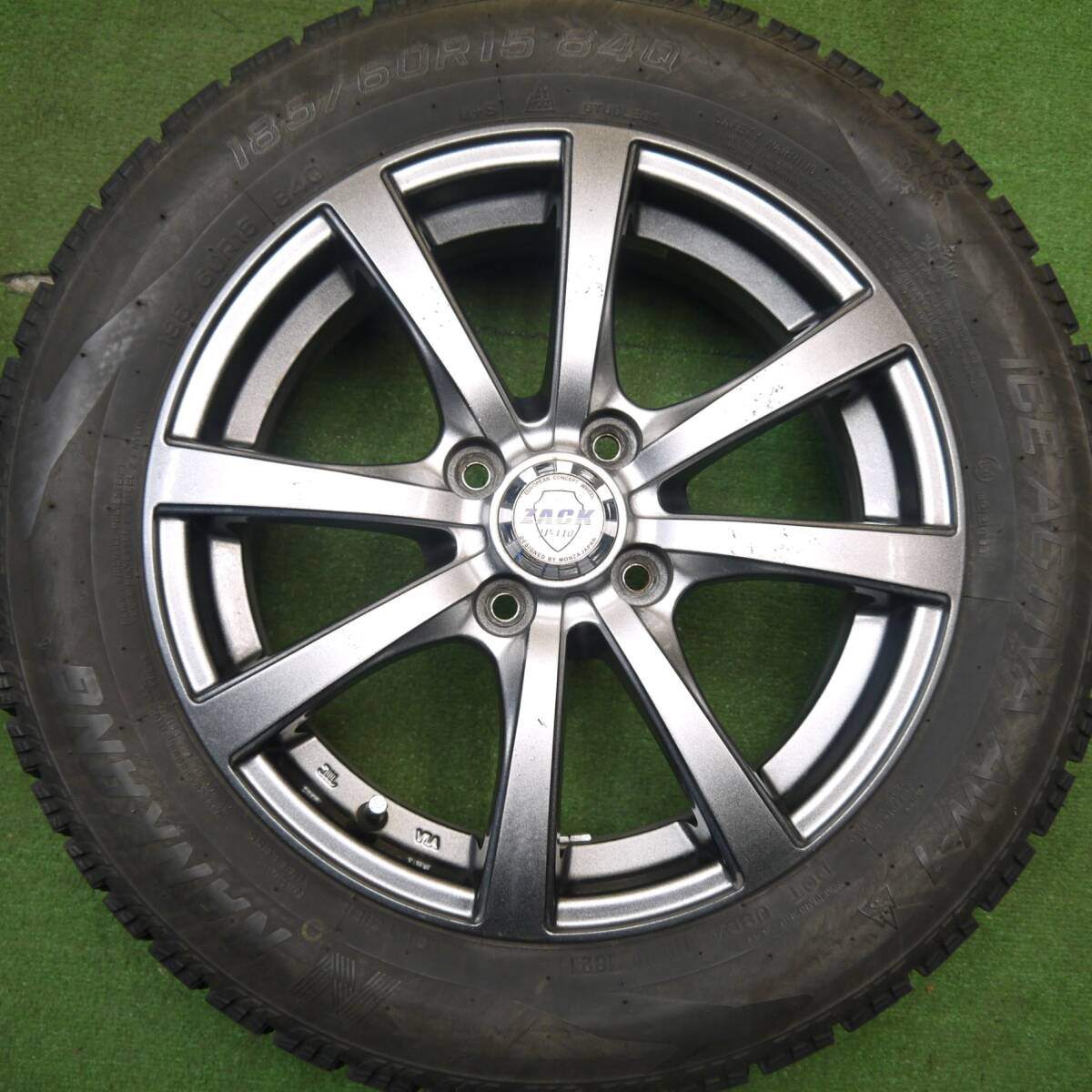バリ溝！21年！9分★スタッドレス 185/60R15 ナンカン アイスアクティバ AW-1 ZACK JP-110 MONZA ザック 15インチ PCD100/4H★5040802Hス