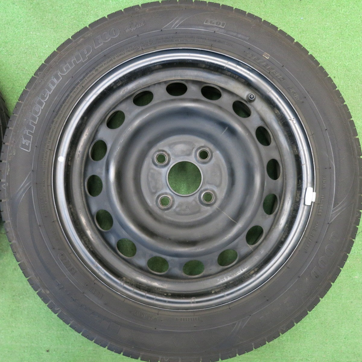 バリ溝！24年！9.5分★175/65R15 グッドイヤー EfficientGrip ECO hybrid スチール ホイール 15インチ PCD100/4H★6040503HAノ
