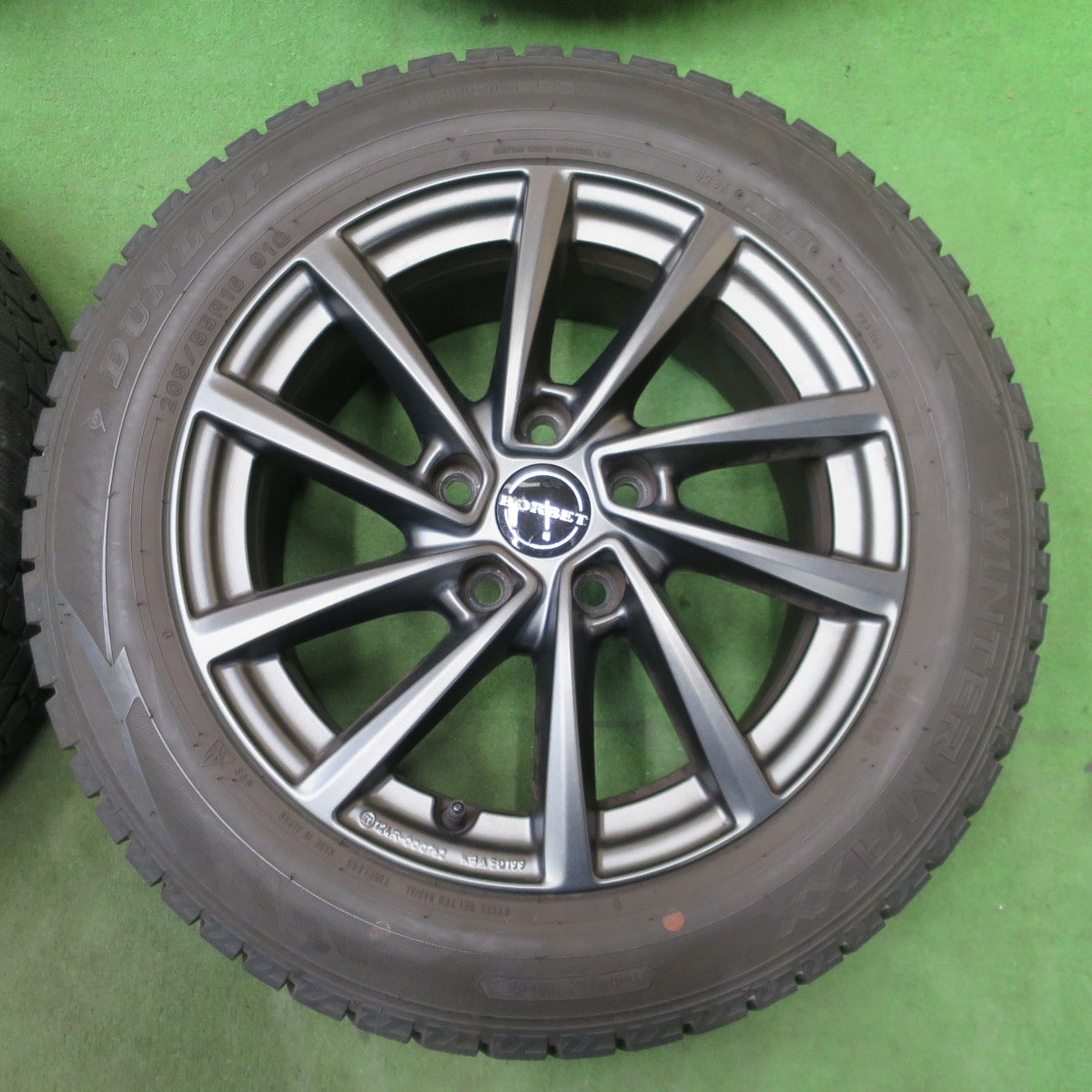 キレイ★BMW 等 BORBET typeV 205/55R16 スタッドレス ダンロップ ウインターマックス WM02 ボルベット タイプV 16インチ PCD112/5H★6021604ナス