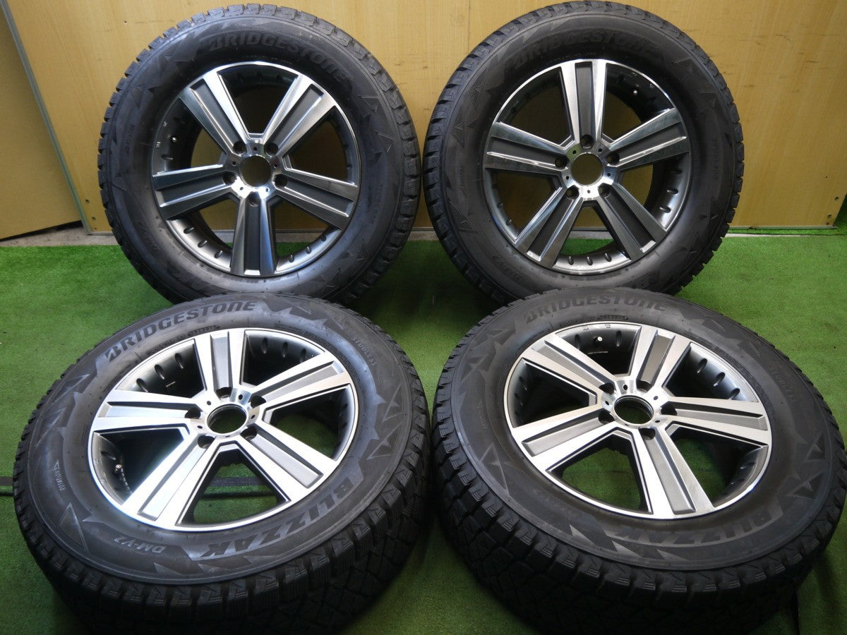 [送料無料] バリ溝！キレイ！9.5分★ベンツ Gクラス 等 ユーロプレミアム 265/60R18 スタッドレス ブリヂストン DM-V2 ヴェルナー PCD130/5H★2060802クス