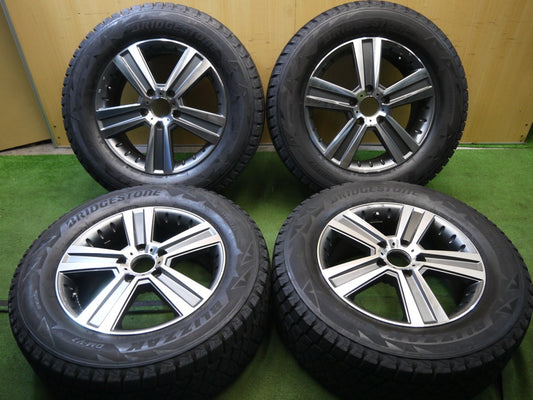 [送料無料] バリ溝！キレイ！9.5分★ベンツ Gクラス 等 ユーロプレミアム 265/60R18 スタッドレス ブリヂストン DM-V2 ヴェルナー PCD130/5H★2060802クス