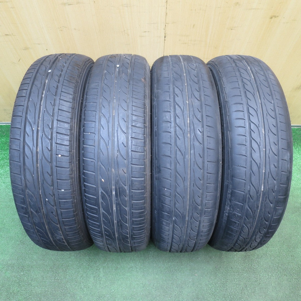 4本価格★ダイハツ タント ムーヴ 等 純正 155/65R14 ダンロップ EC202 14インチ PCD100/4H★6051811NJノ