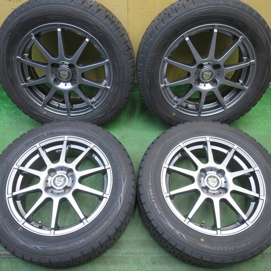 バリ溝！キレイ！8.5分★スタッドレス 185/60R15 ダンロップ ウインターマックス WM01 社外 アルミ 15インチ PCD100/4H★6051812NJス