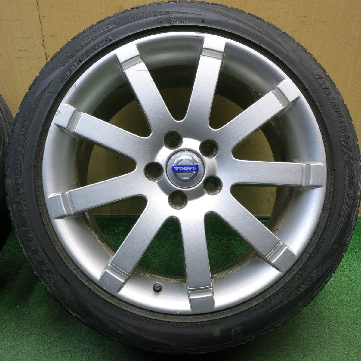 4本価格★ボルボ V70 純正 225/45R17 ブリヂストン TECHNO SPORTS 17インチ PCD108/5H★6032301HAノ